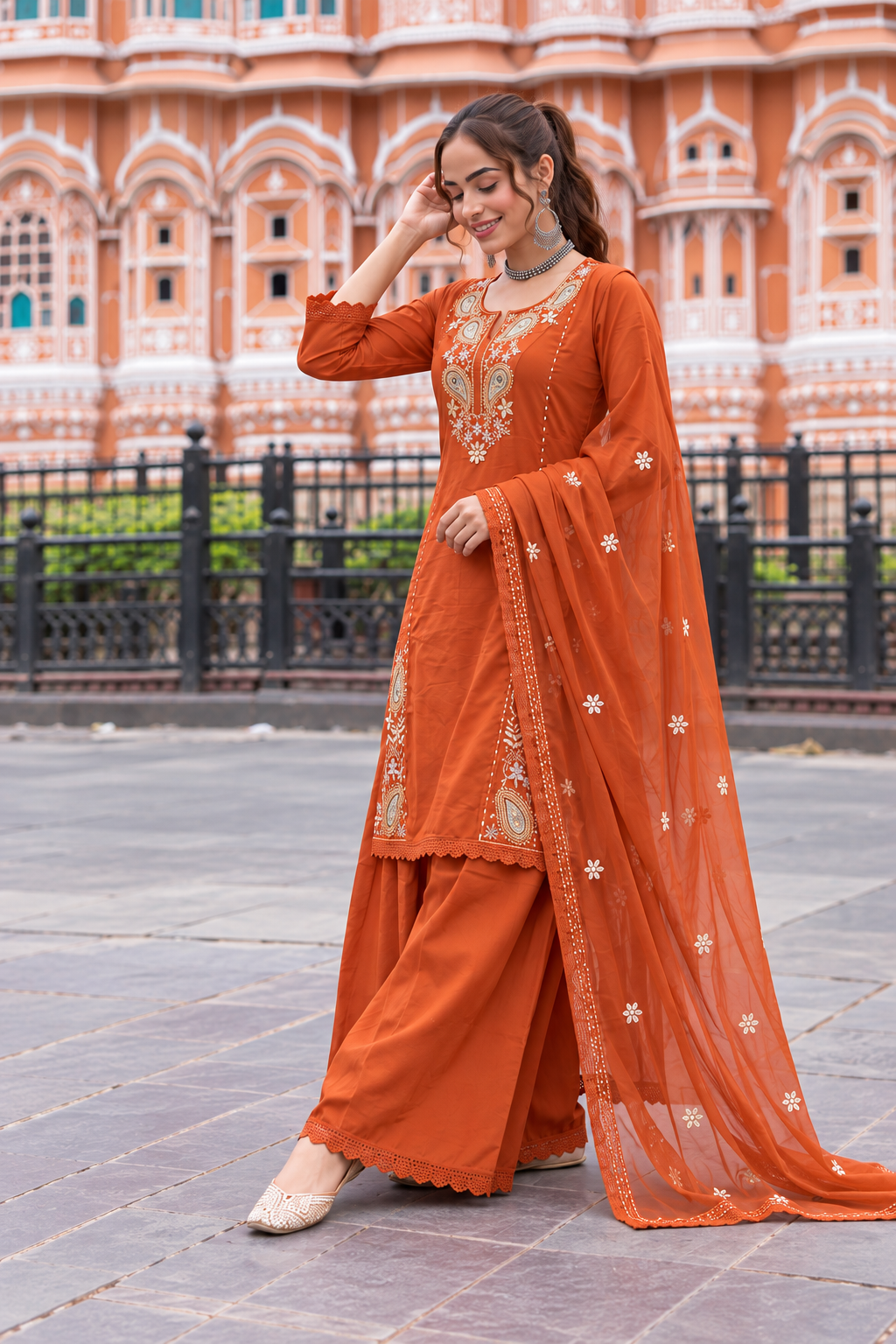 Pure Mul Cotton Plazzo Set