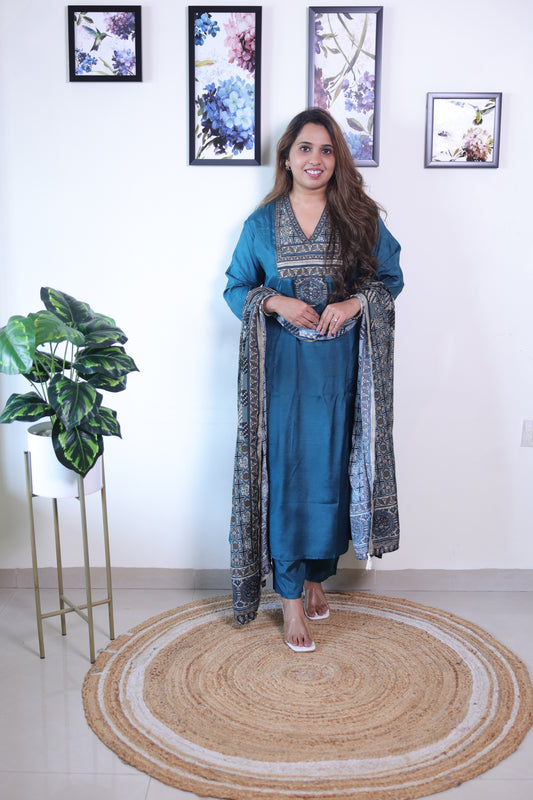 Pure Printed Dupatta Suit