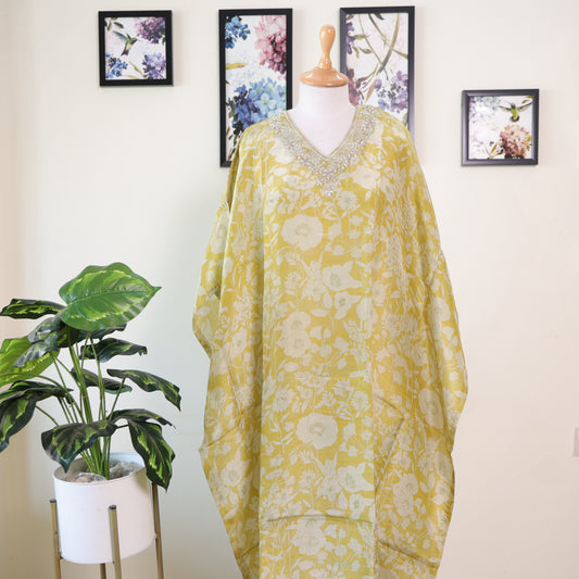 Soft Tissue Fabric Yellow Flower