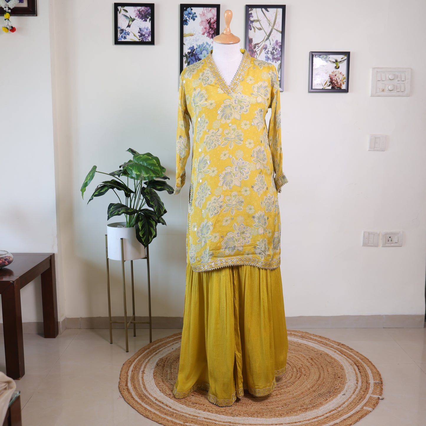 Yellow Sharara Set