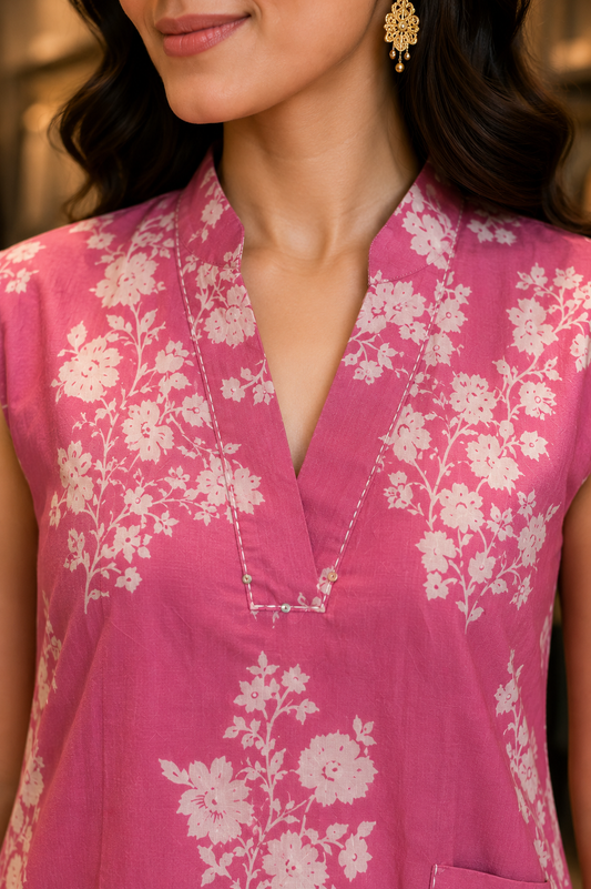 Pure Cotton Kurti With Pant