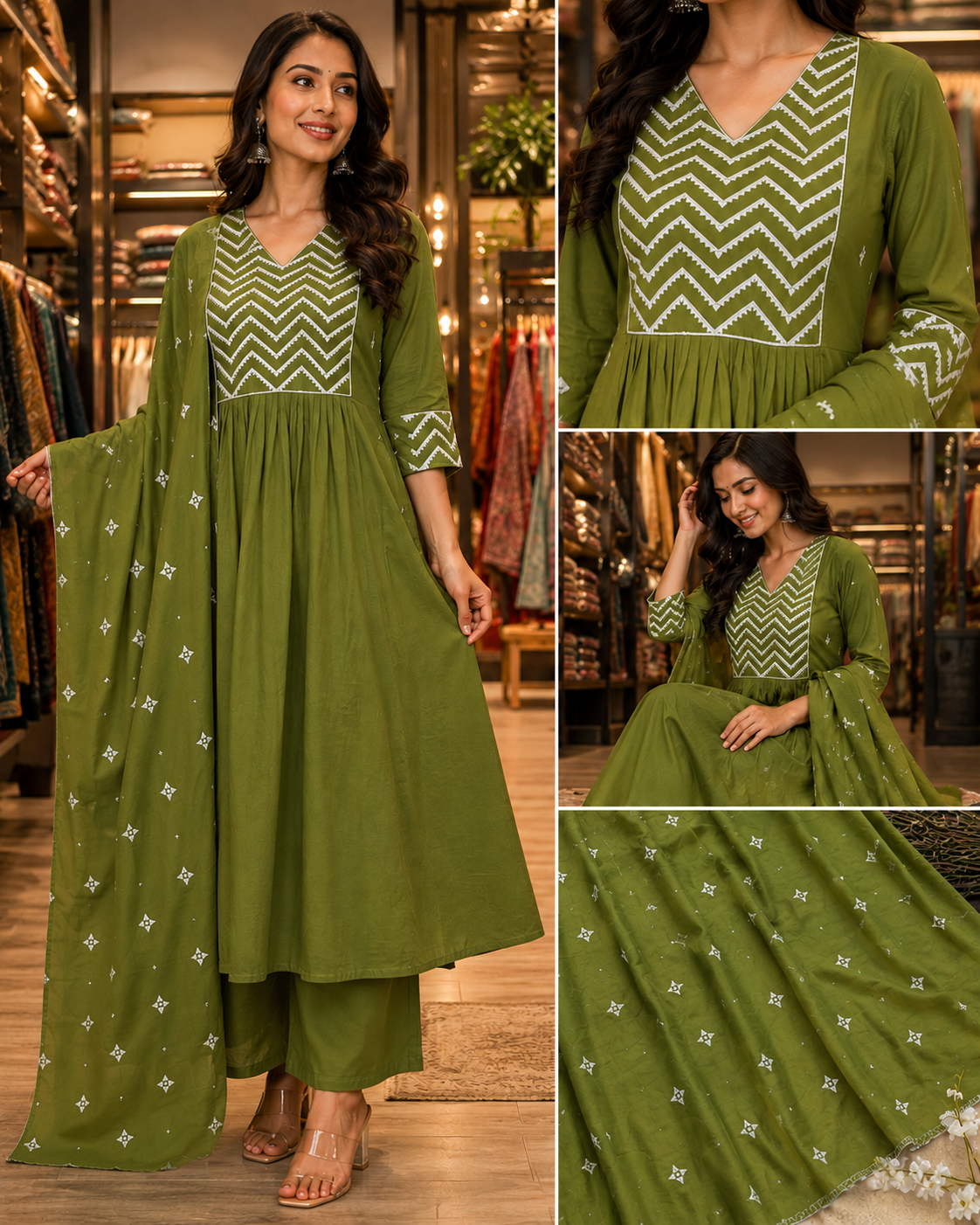 Pure Cotton Dupatta Set
