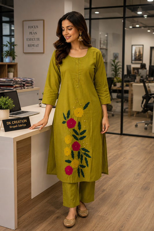 Pure Cotton Kurti Pant Set