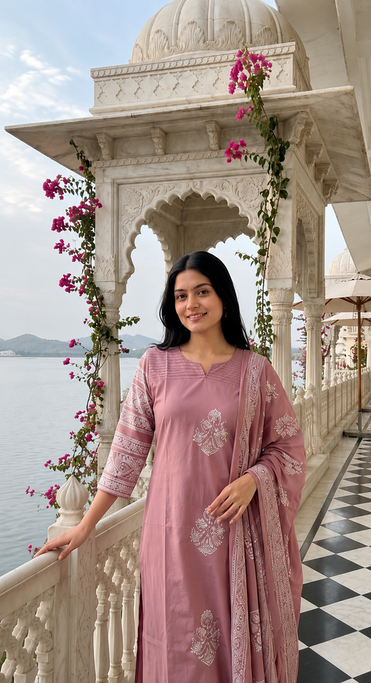 Pure Cotton Dupatta Set
