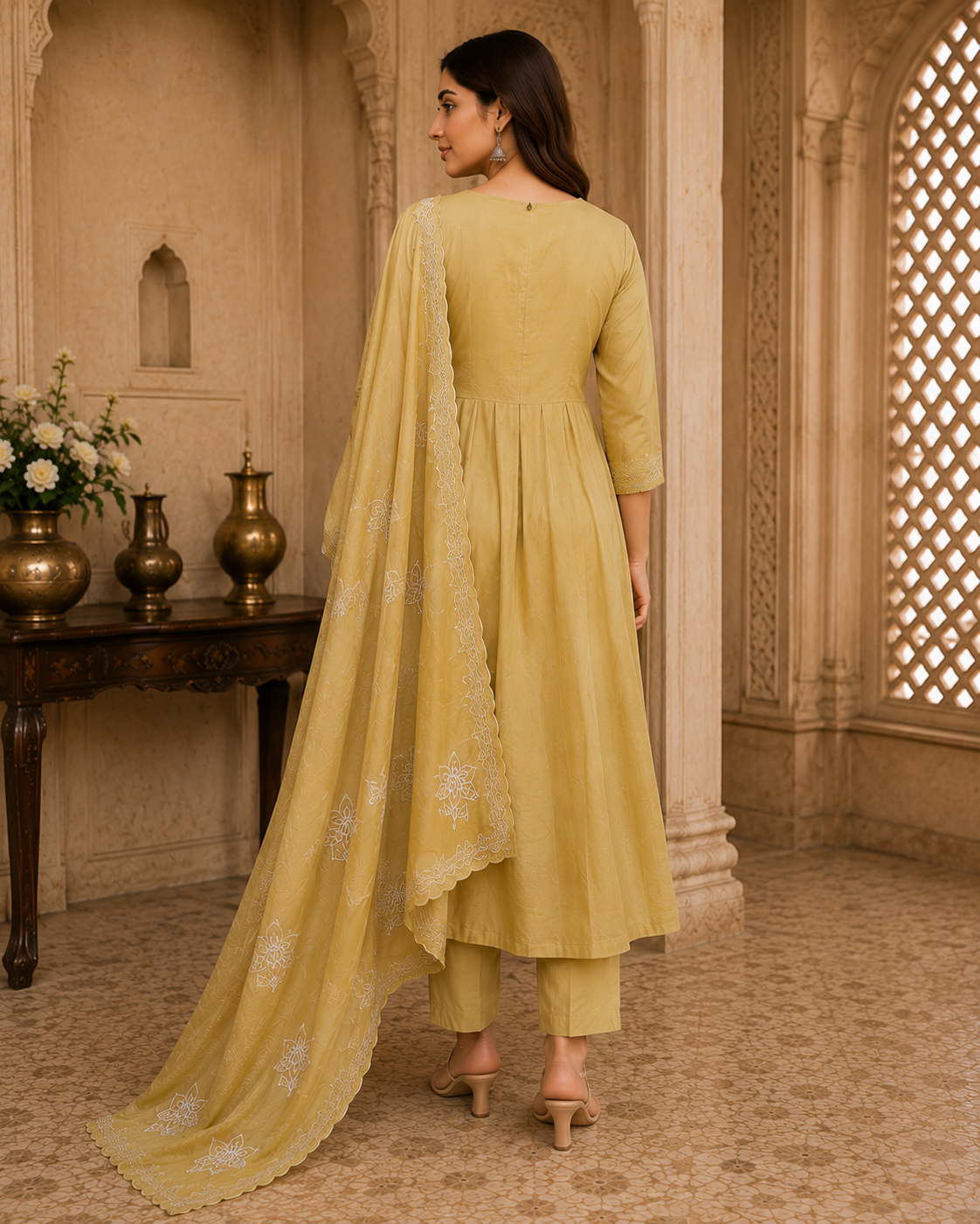 Pure Mul Chanderi Silk Suit