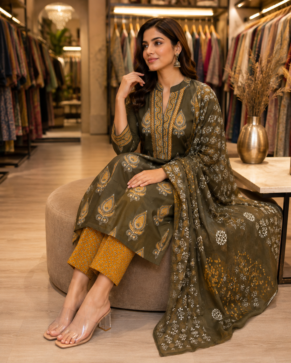 Pure Cotton Dupatta Suit