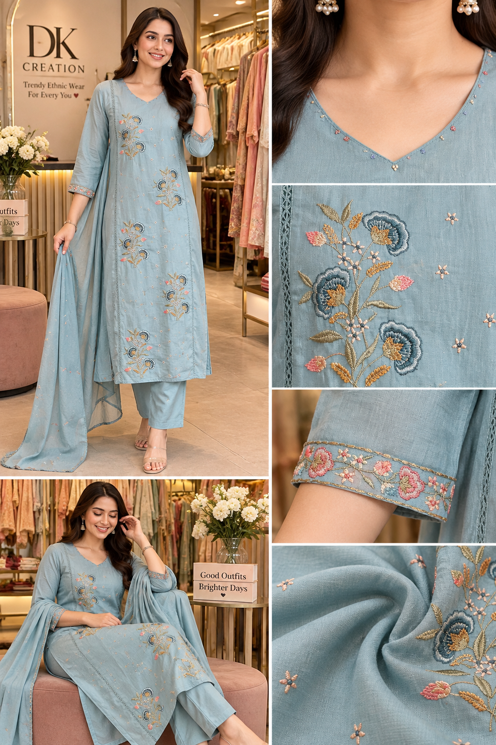 Pure Mul Cotton 3pc Suit