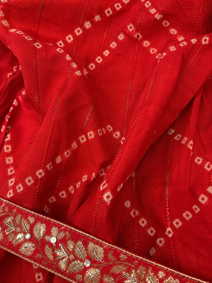 SINGLE LONG BANDANI PARTY WEAR GOWN