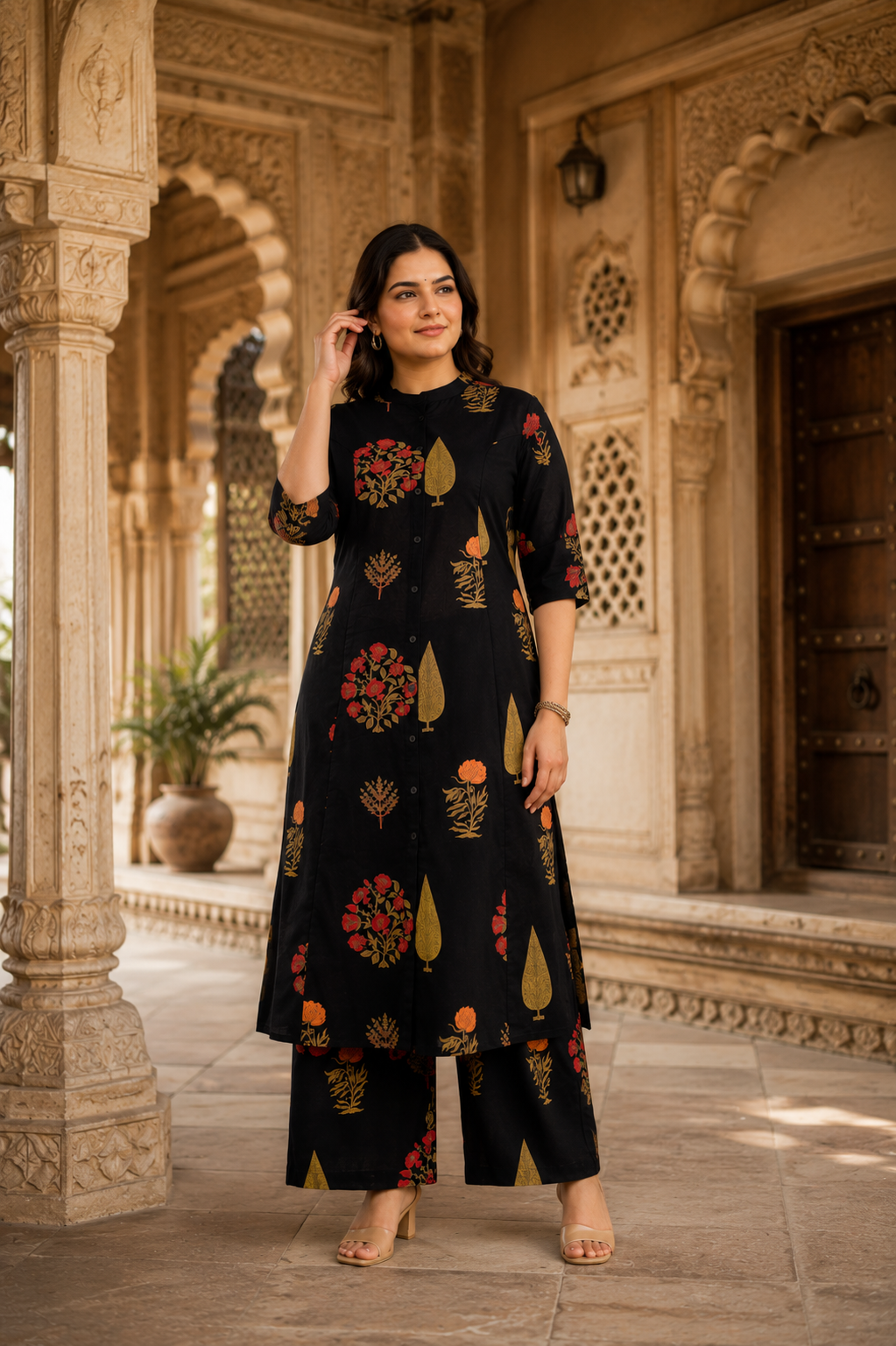 Pure Cotton Kurti with Plazzo