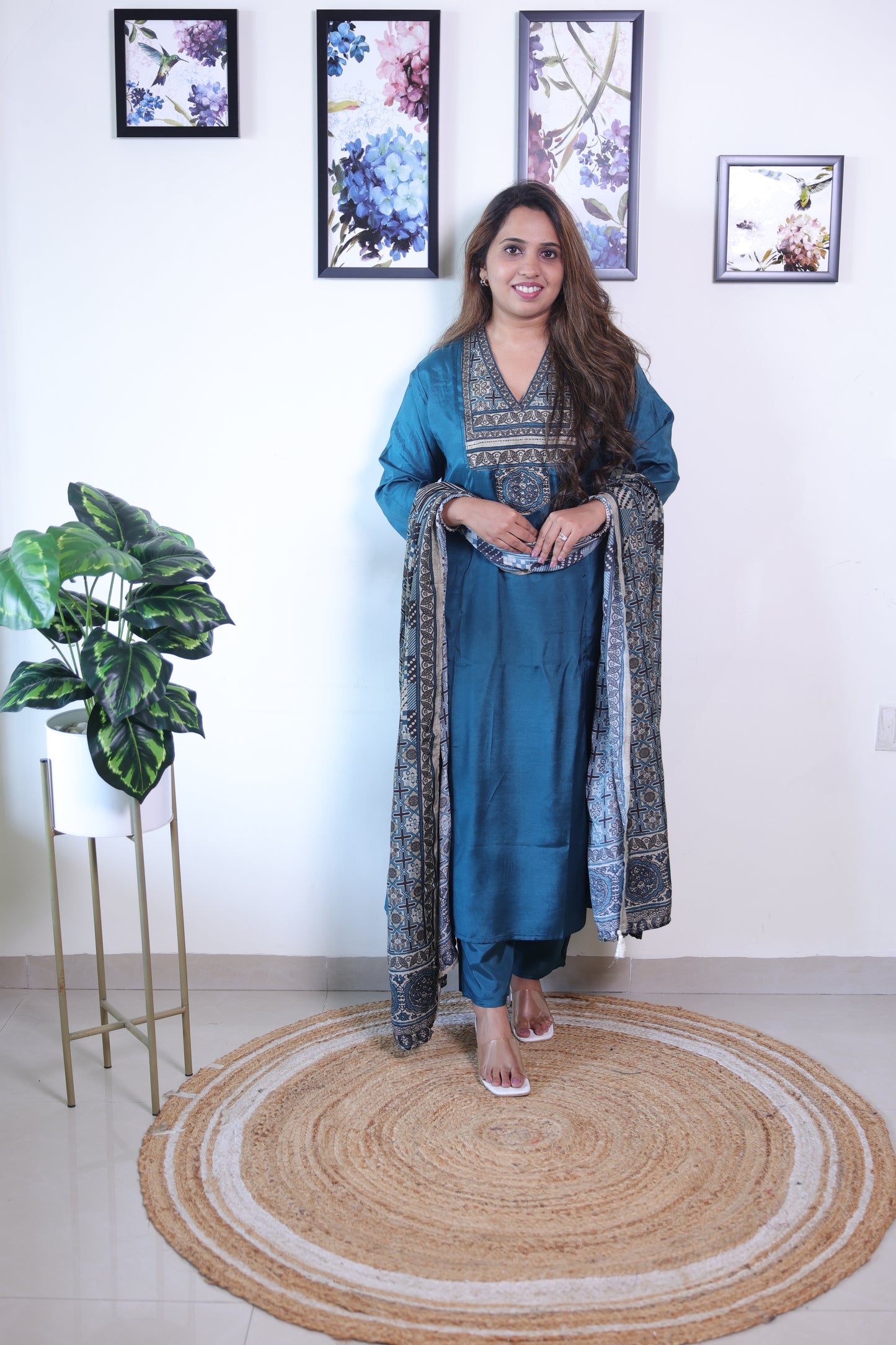 Pure Printed Dupatta Suit
