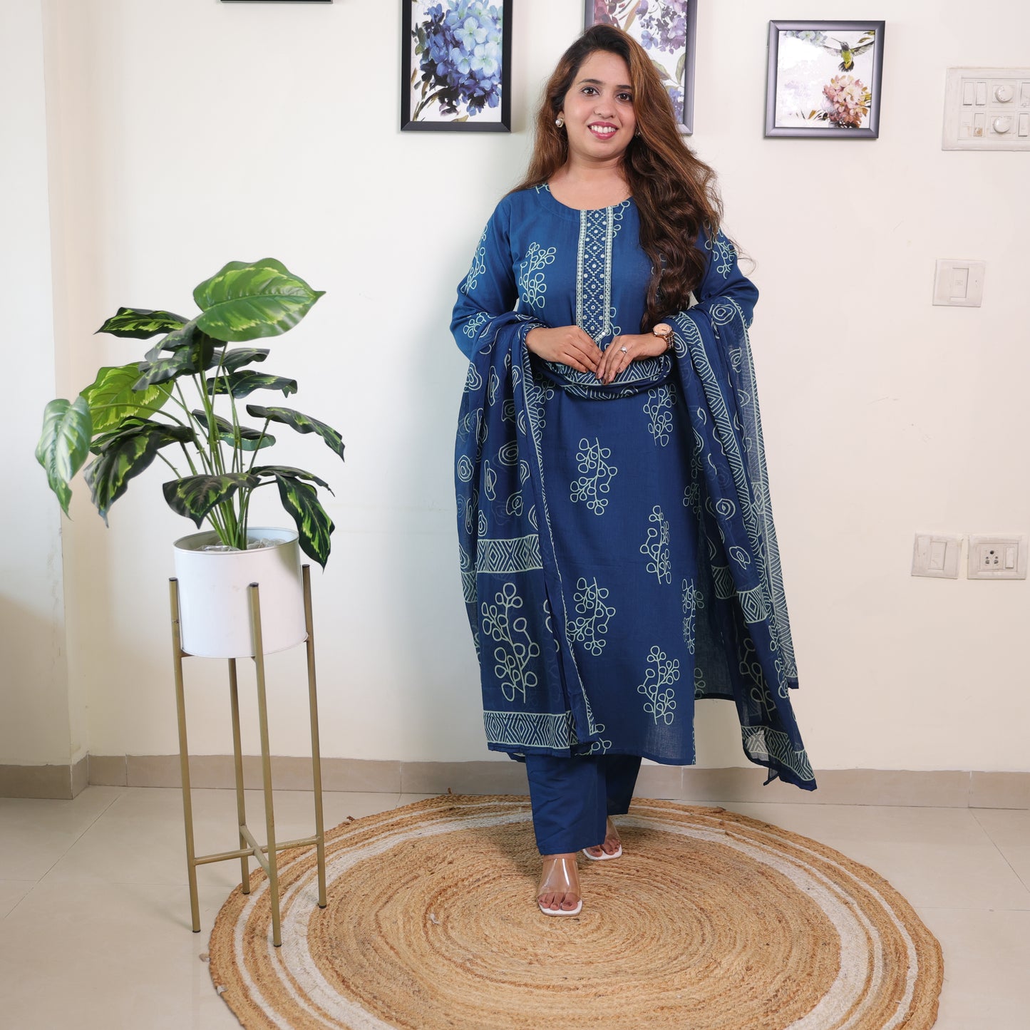 Blue Cotton Suit