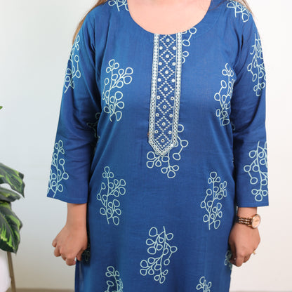 Blue Cotton Suit