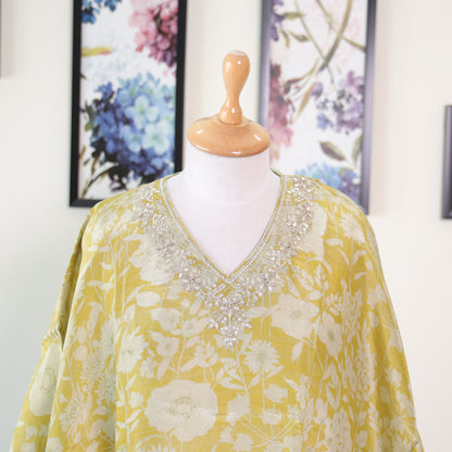 Soft Tissue Fabric Yellow Flower