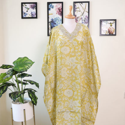 Soft Tissue Fabric Yellow Flower