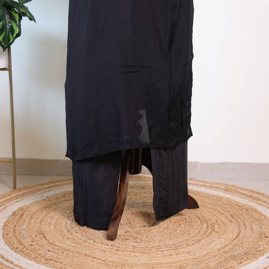 Black with Digital Print Dupatta