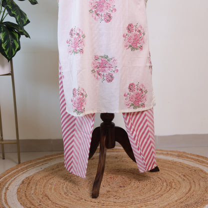 Off white Flower Print