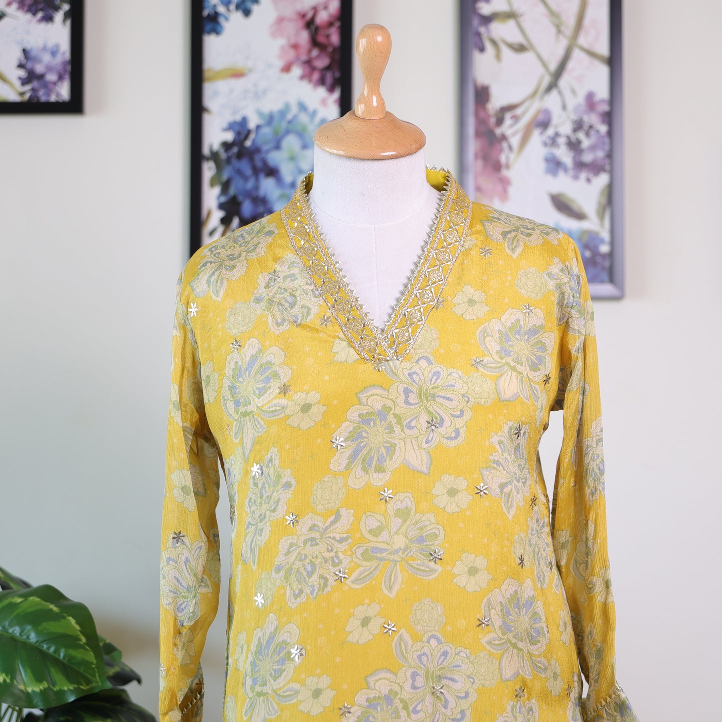 Yellow Sharara Set