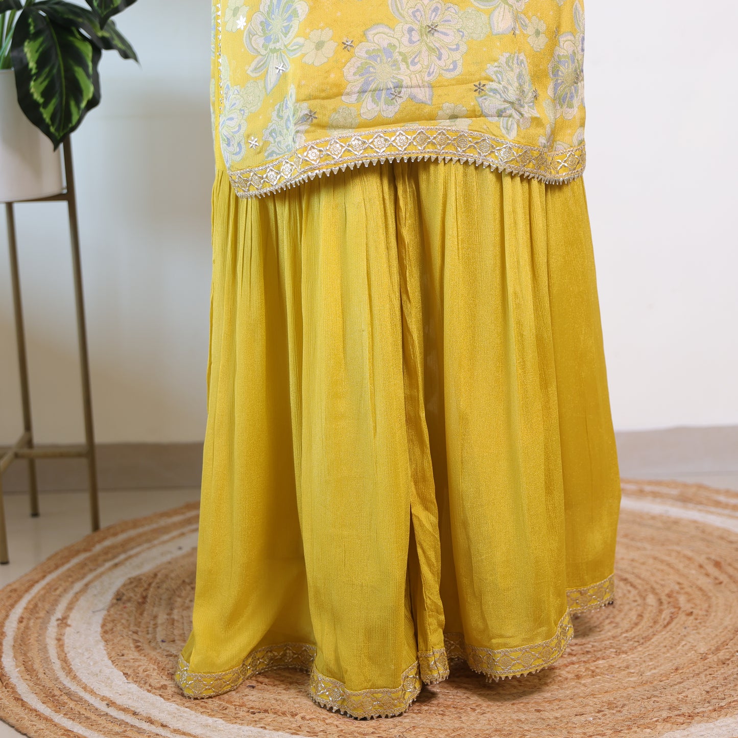 Yellow Sharara Set
