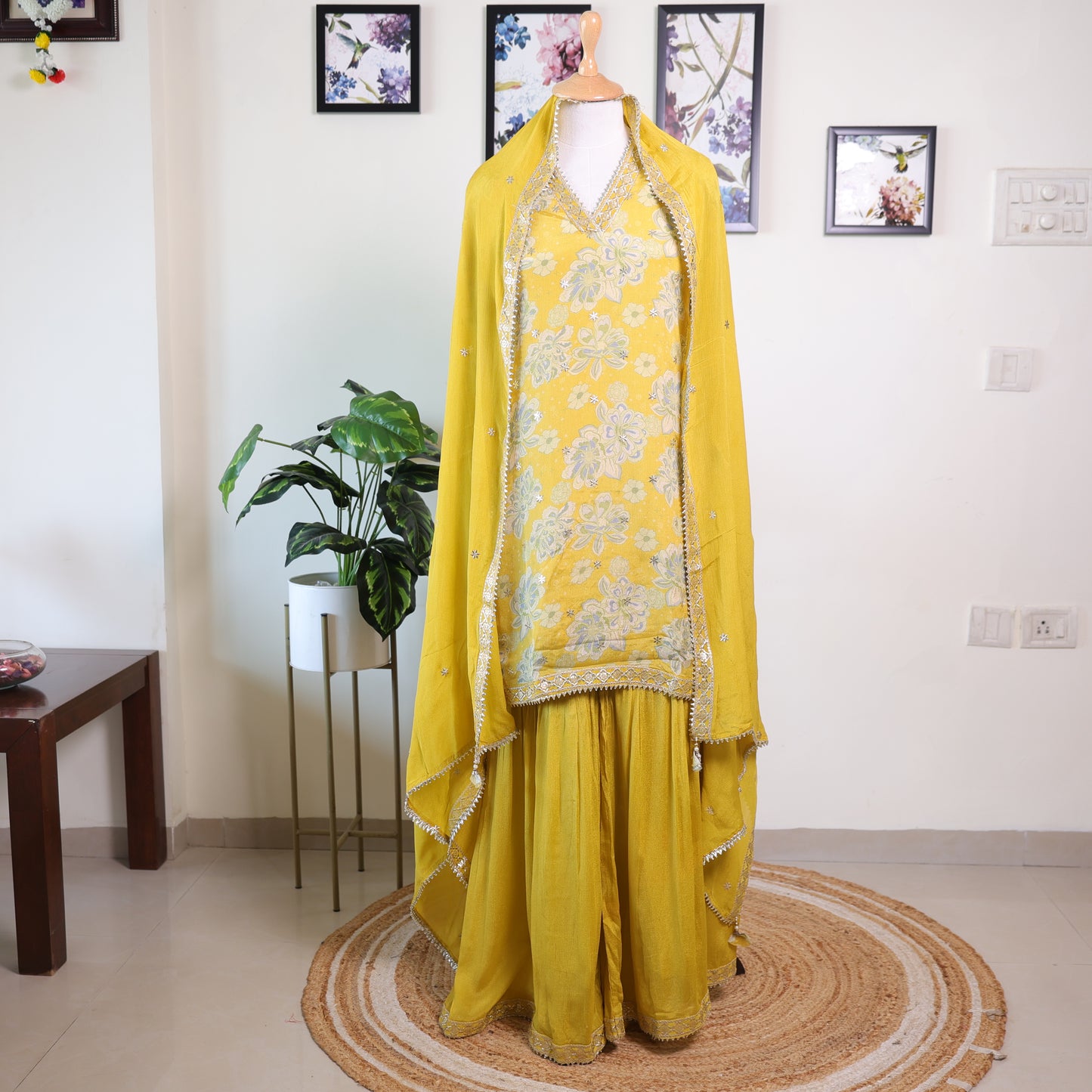 Yellow Sharara Set