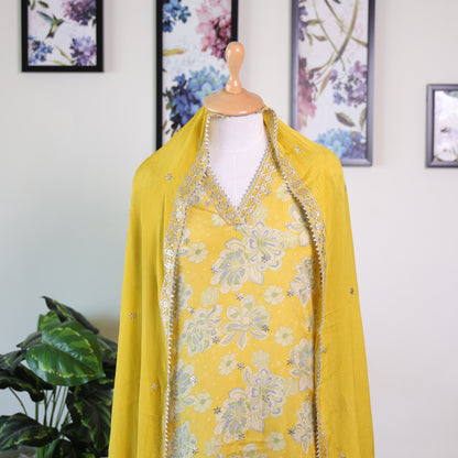 Yellow Sharara Set
