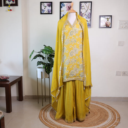 Yellow Sharara Set