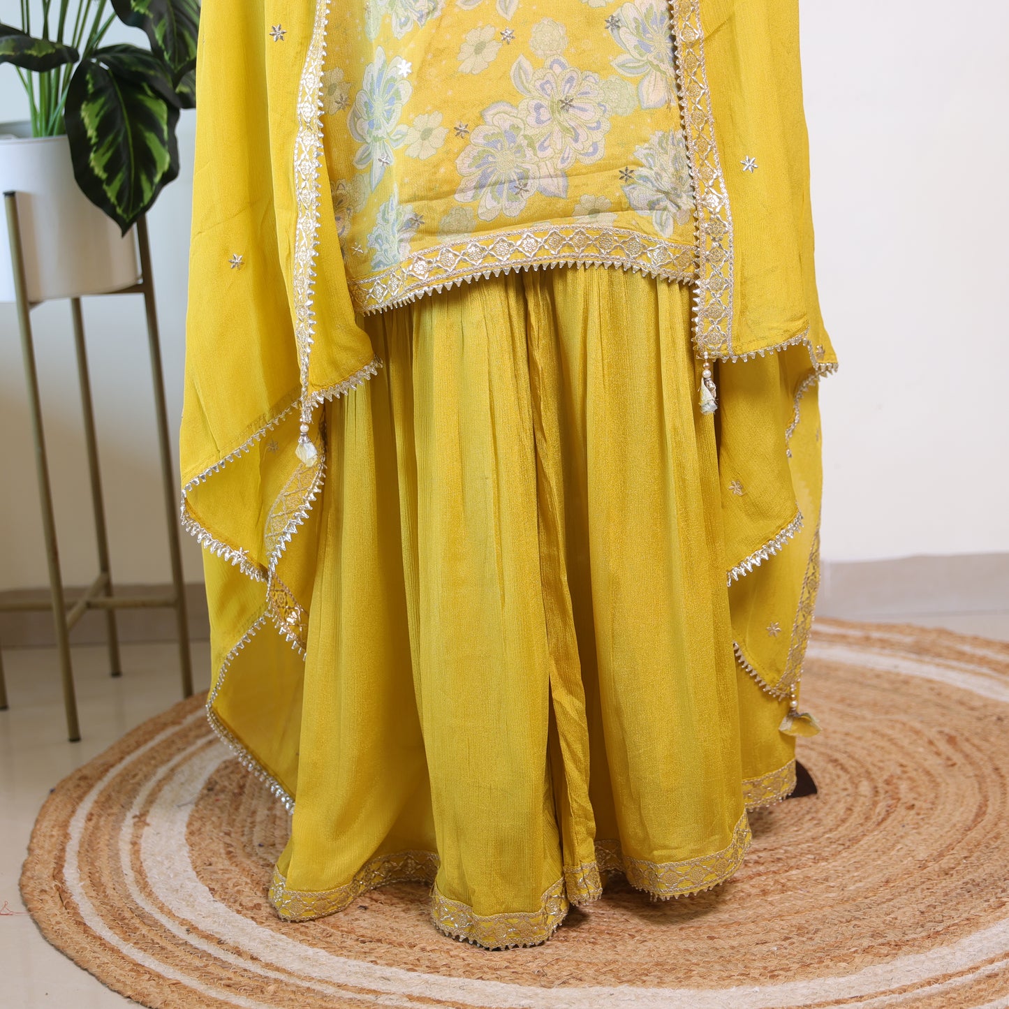 Yellow Sharara Set