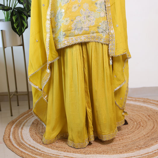 Yellow Sharara Set