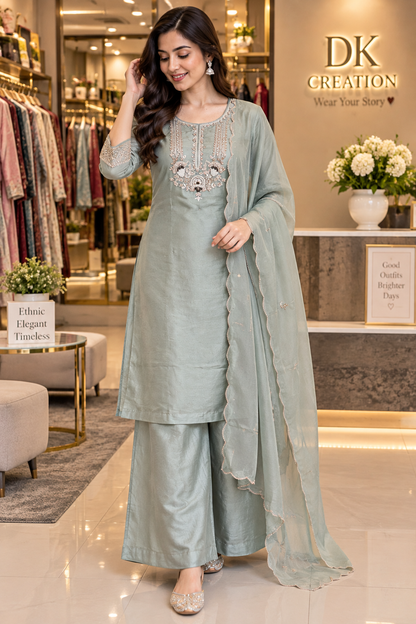 Festival Wear Hadnwork Plazzo Set