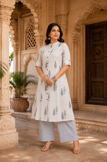 Pure Cotton Kurti with Plazzo
