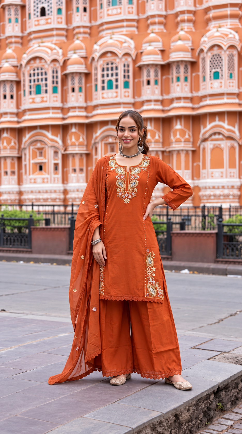 Pure Mul Cotton Plazzo Set