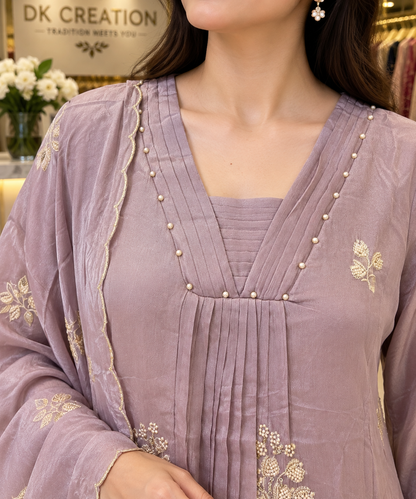 Pure Chinon A-Line Festival Wear Suit