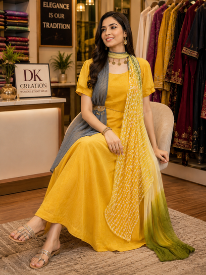 Designer Drape Style Gown