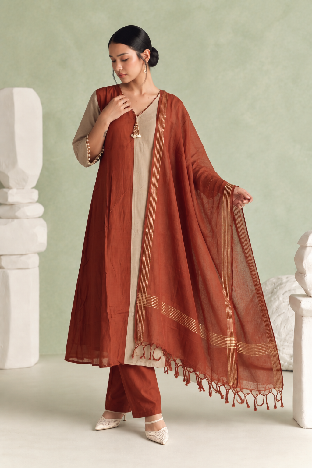 Festival Wear Mul Chanderi Suit
