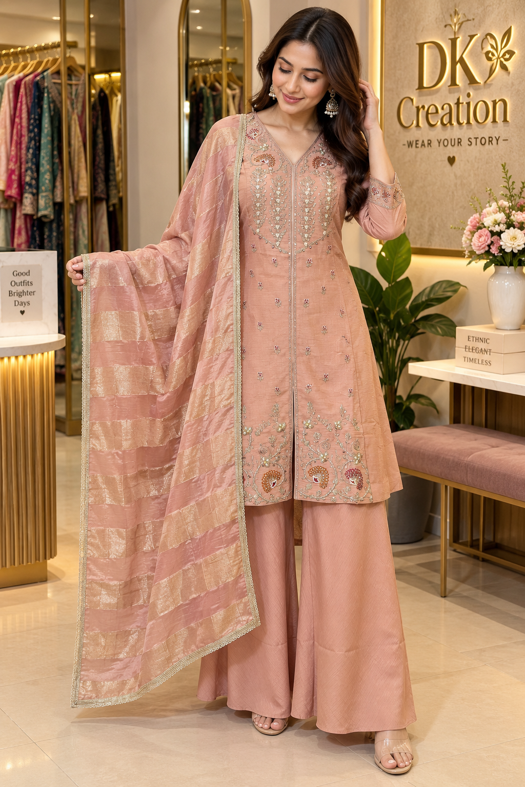 Shimmer Indo-West Festival Wear Suit Set