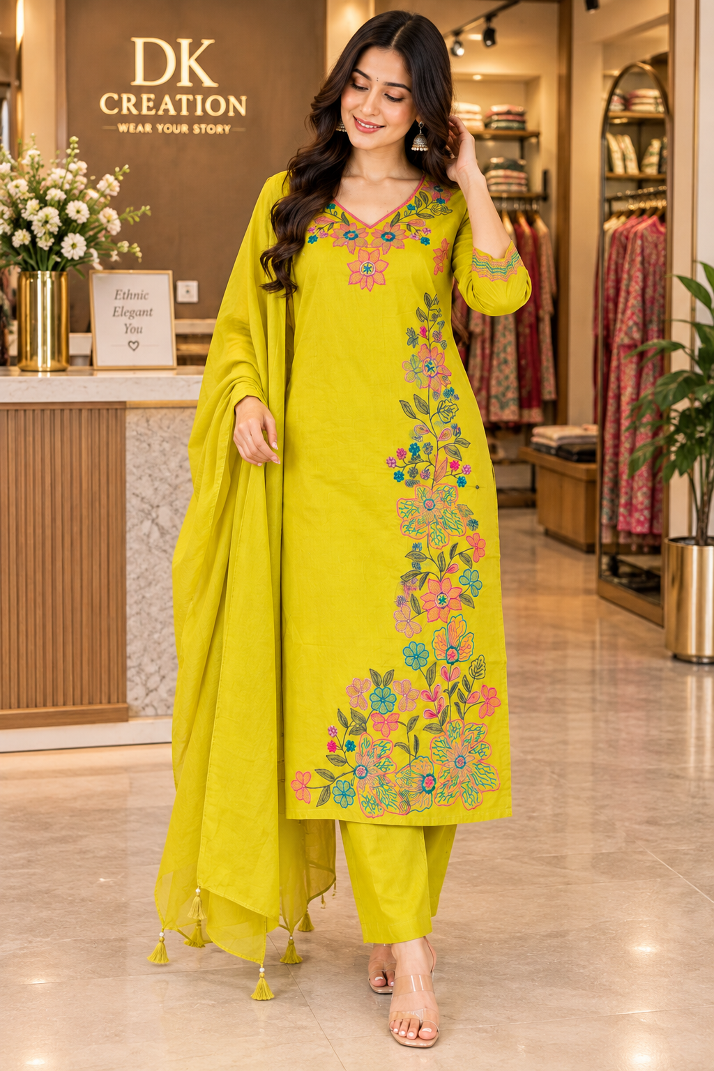 Pure Cotton 3pc Suit