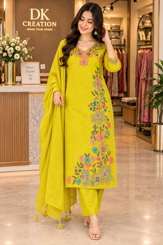 Pure Cotton 3pc Suit