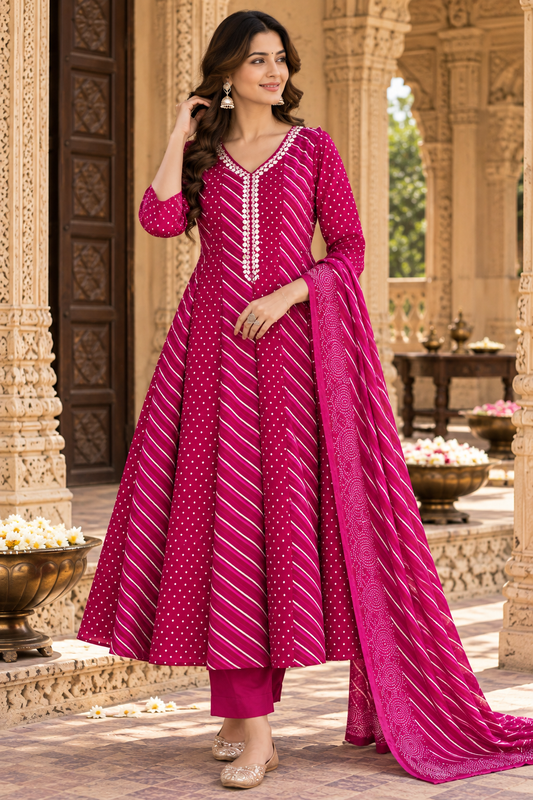 Pure Mul Cotton Jaipuri Suit