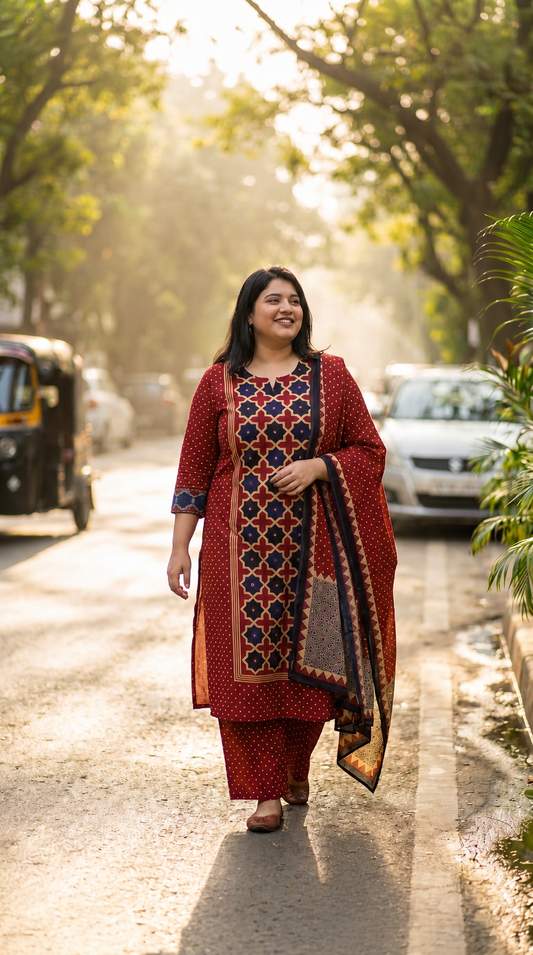 BIG SIZE PURE COTTON SUIT