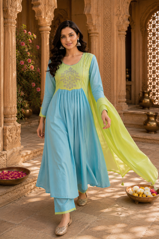 Pure Mul Chanderi Suit