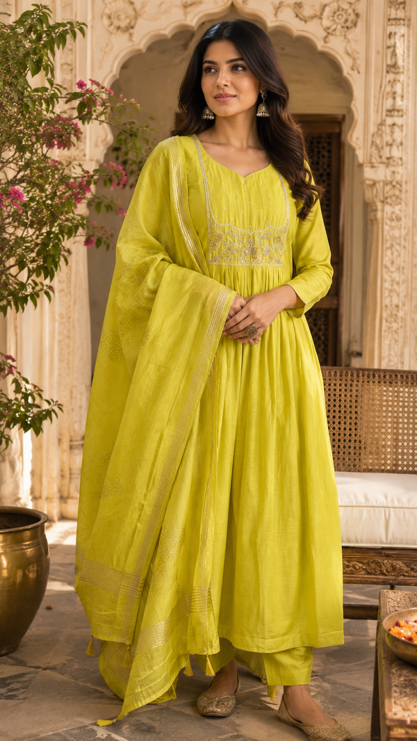 Pure Mul Chanderi Suit