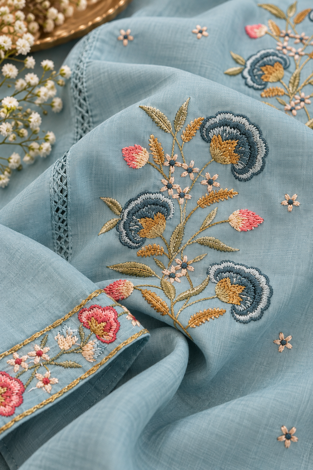 Pure Mul Cotton 3pc Suit