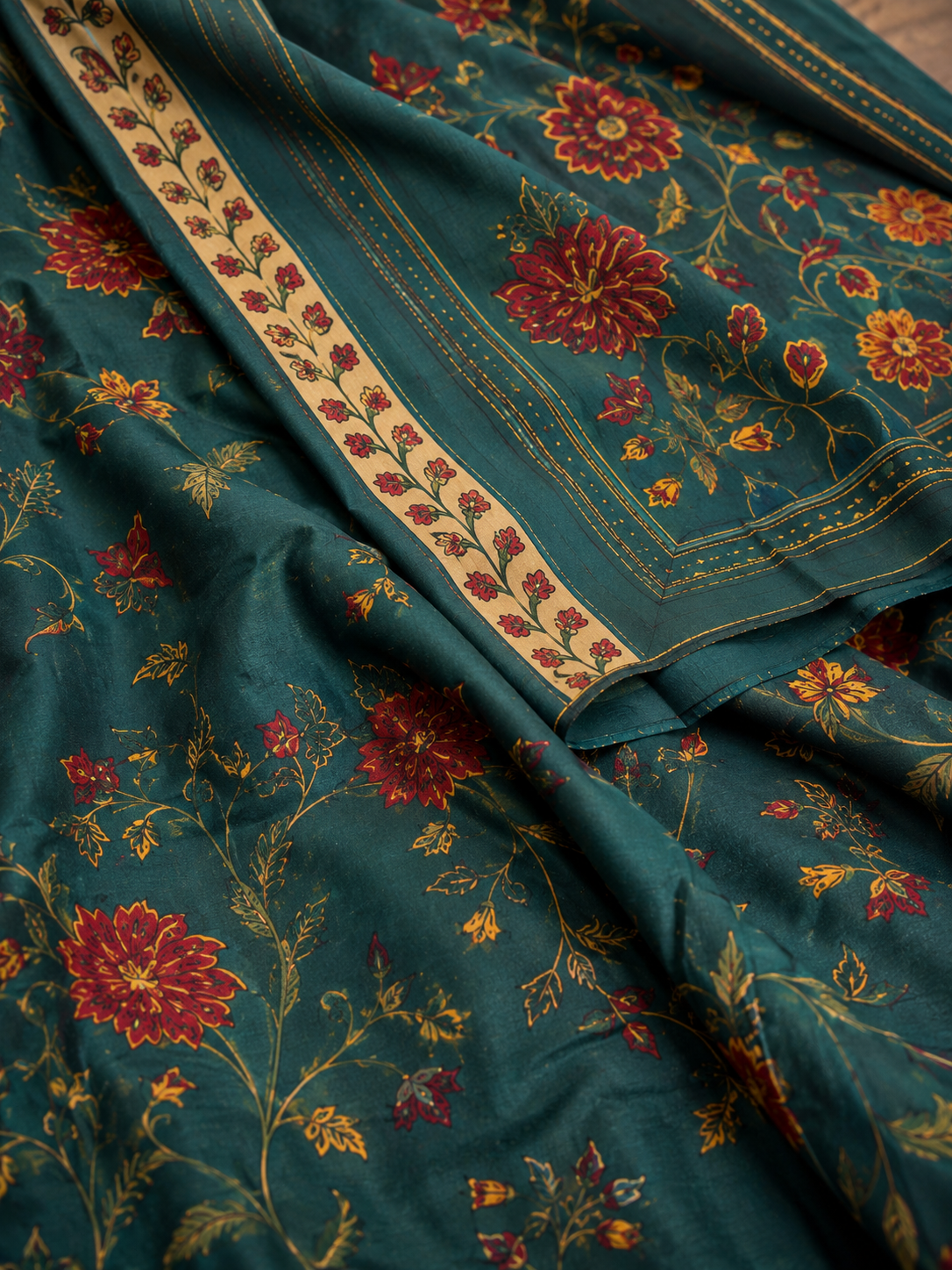 Pure Cotton Kurti Ghagra and Dupatta Set