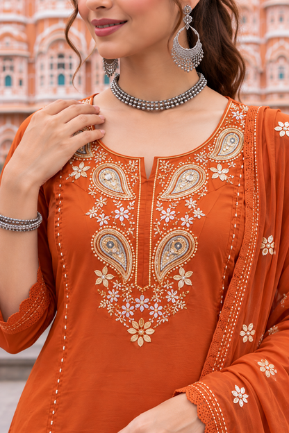 Pure Mul Cotton Plazzo Set