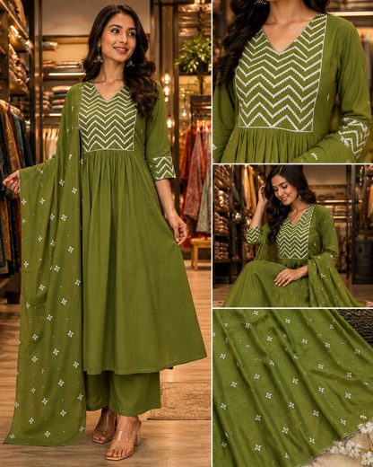 Pure Cotton Dupatta Set