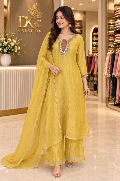Premium Crust Tissue Festival Wear Suit