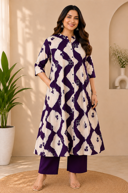 Pure Cotton Kurti Plazzo