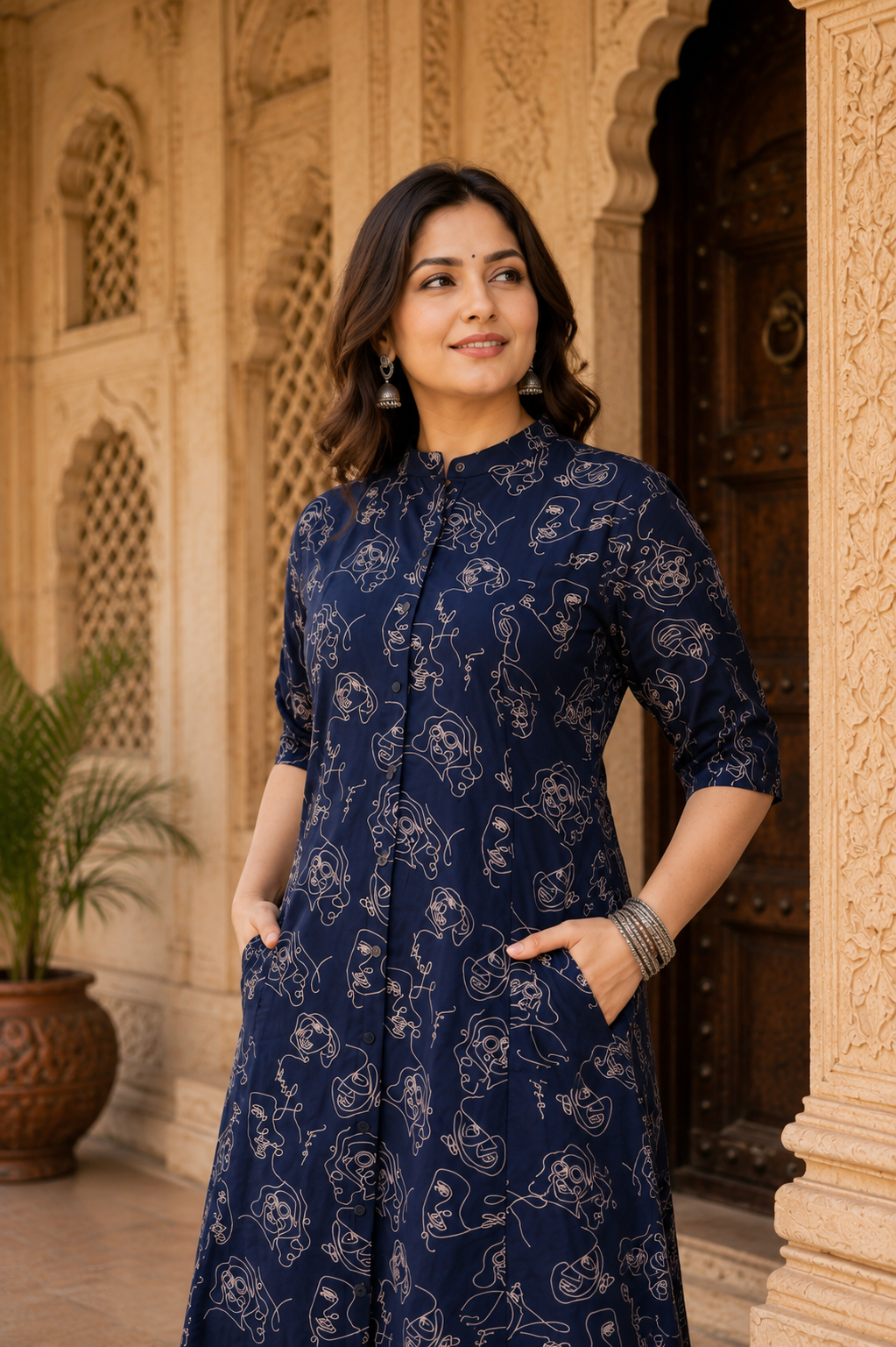 Pure Cotton Kurti With Plazzo