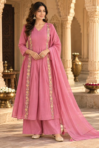 Festival Wear Mul Chanderi Suit