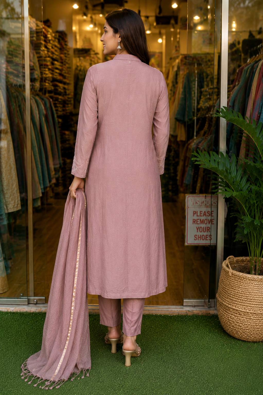 Mul Chanderi Suit