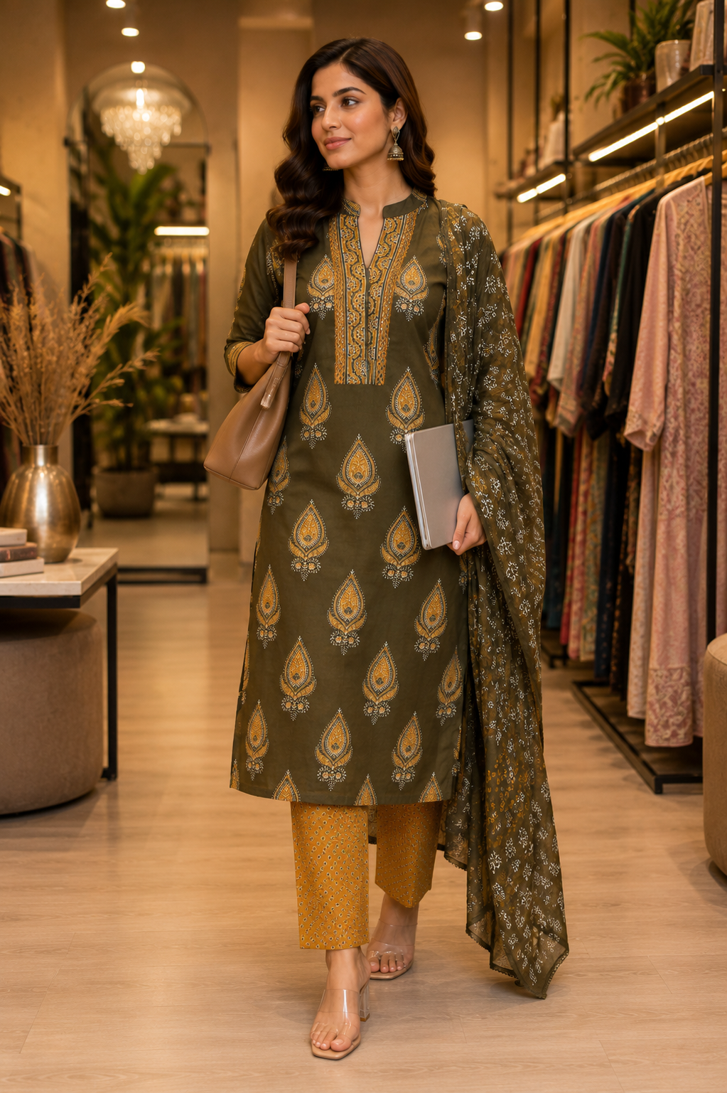 Pure Cotton Dupatta Suit